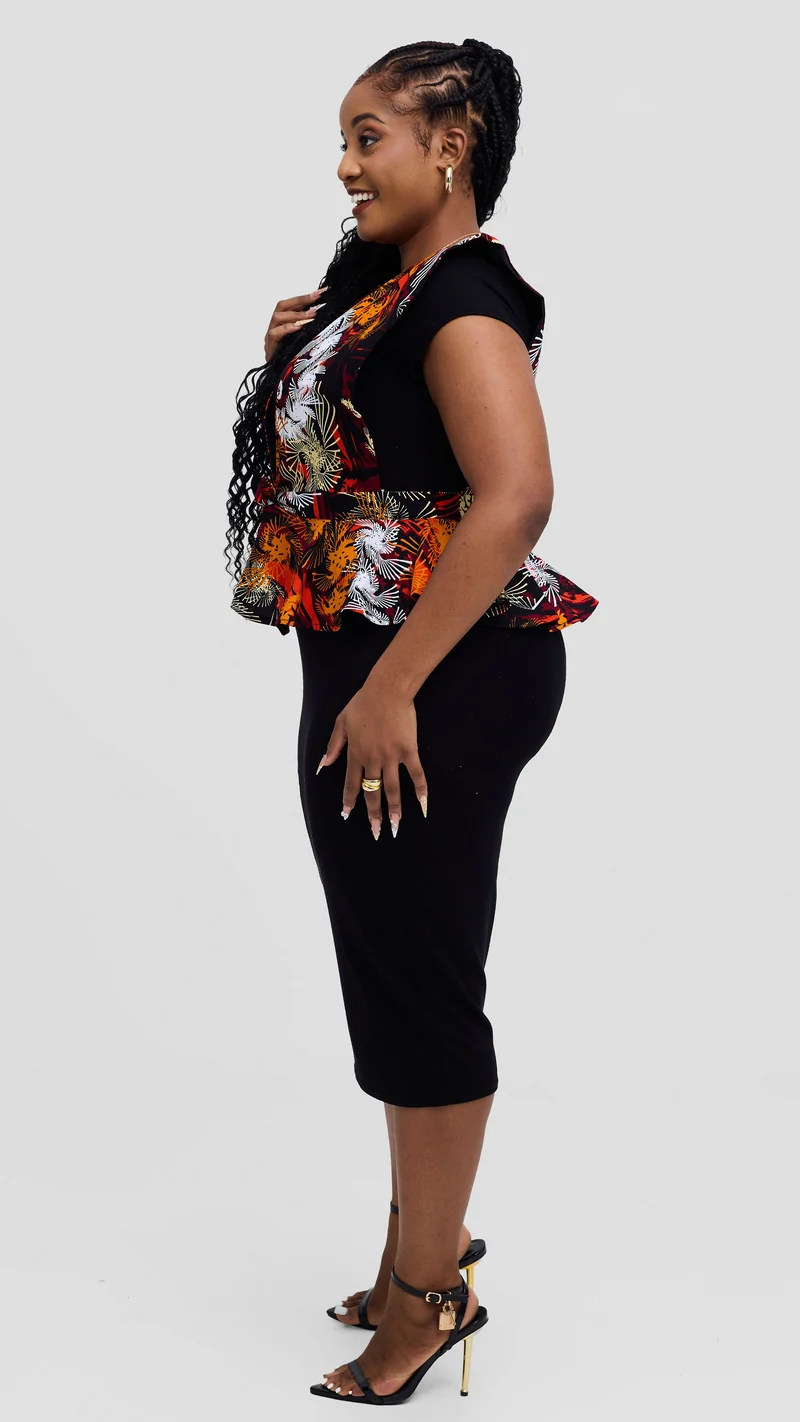 Michelle Fashion House Ankara Cover Up - Multicolored