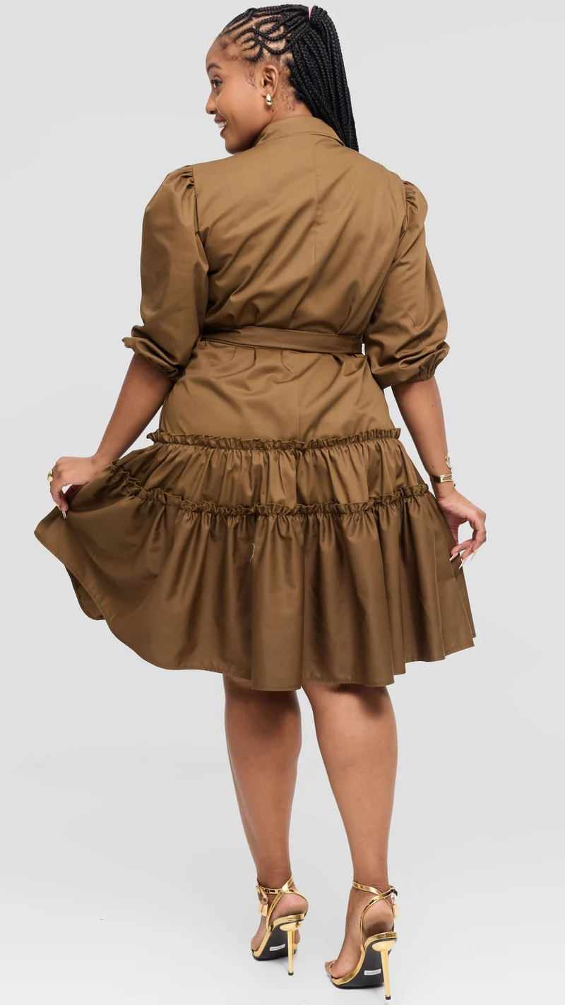Lizola Serenity Shirt Dress - Brown