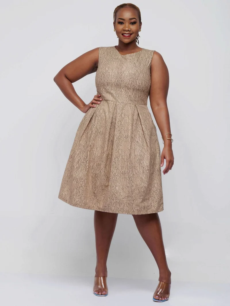 The Fashion Frenzy Skater - Khaki Print