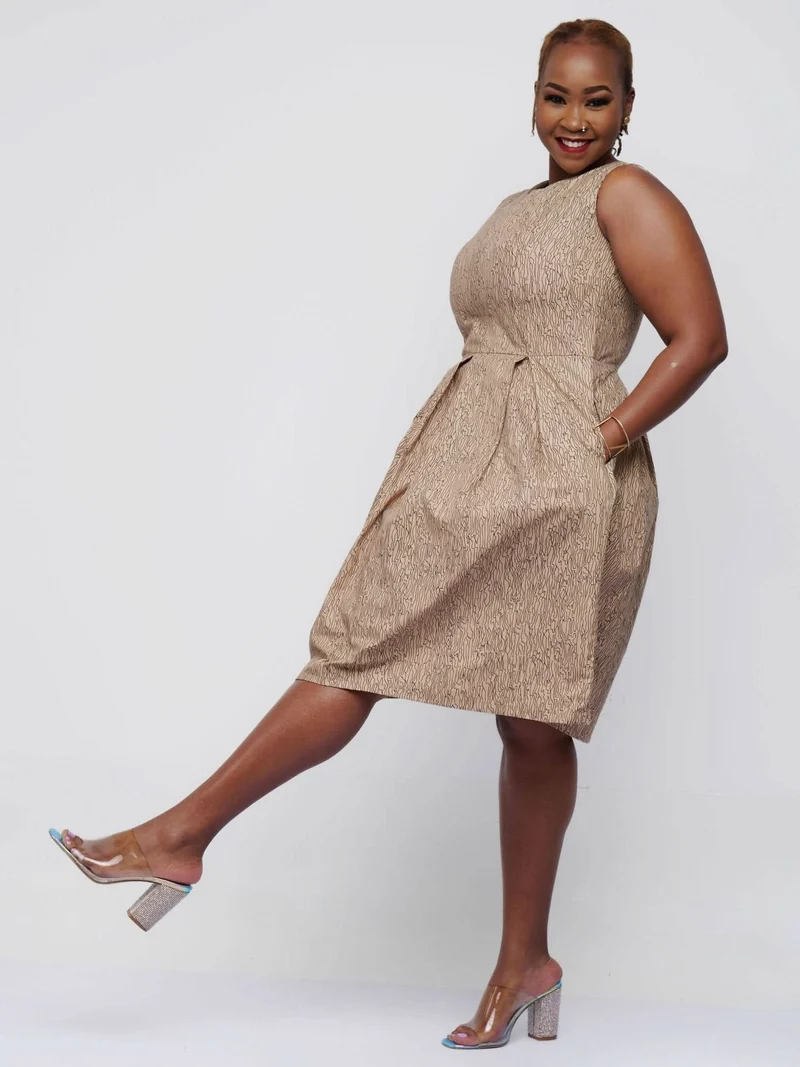 The Fashion Frenzy Skater - Khaki Print