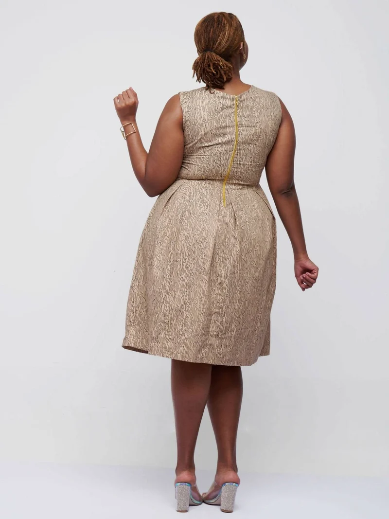 The Fashion Frenzy Skater - Khaki Print