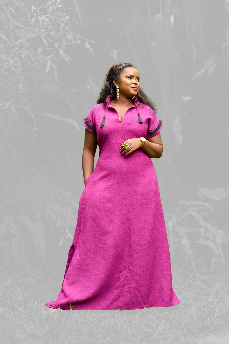 Silk House Collection Iris Kaftan - Purple