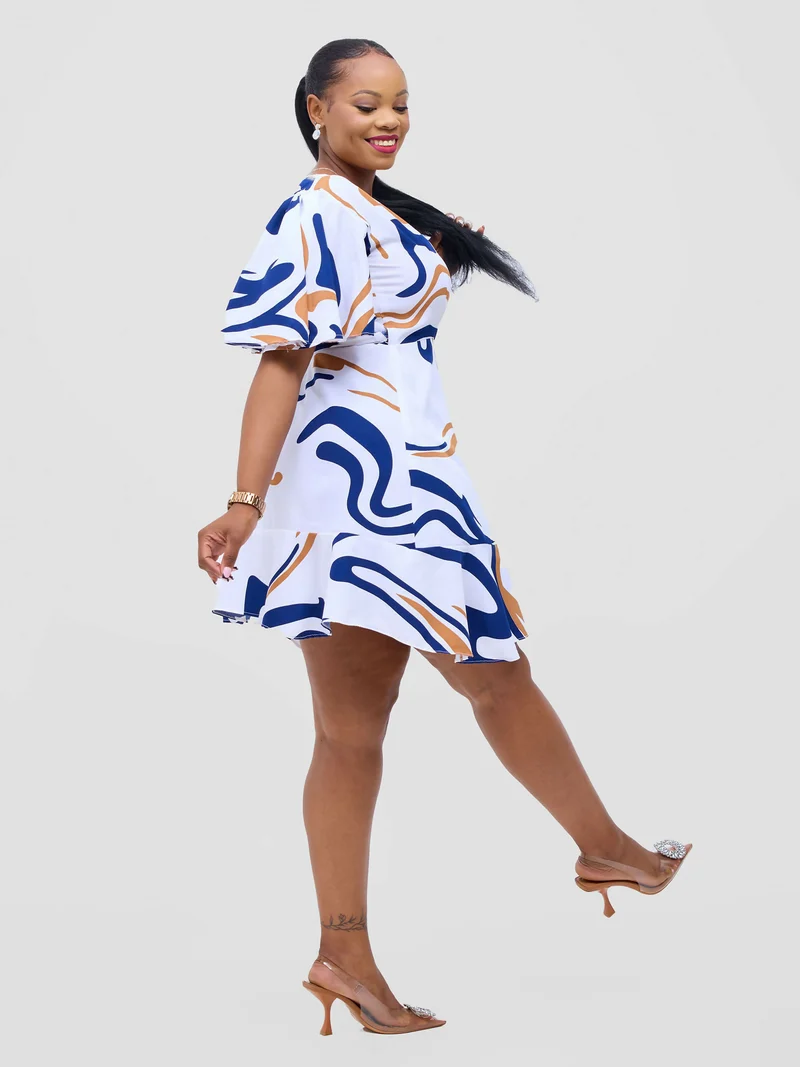 Phyls Collections Midi Wrap Dress - White