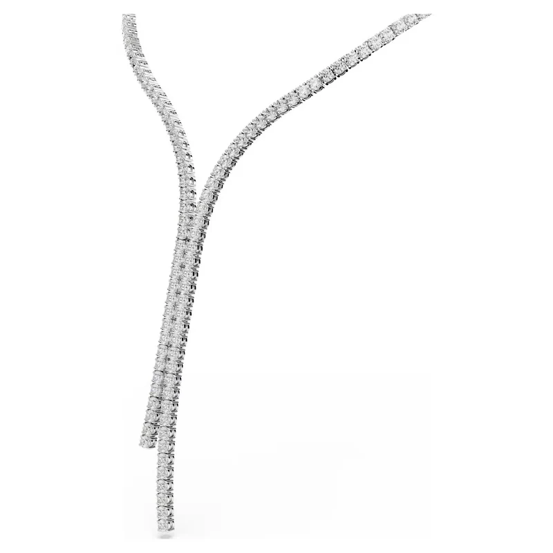 Swarovski Halskette Damen Matrix Y necklace weiß rhodiniert 5707988