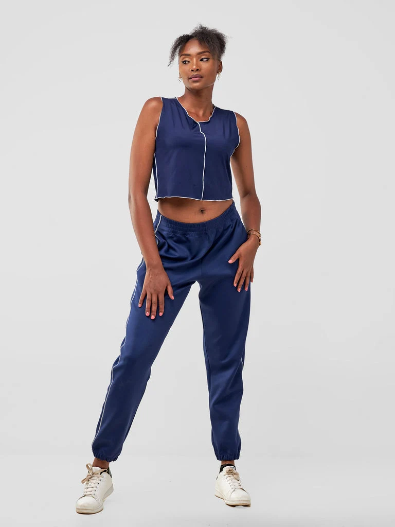 Zoya Taani Easy Fit Joggers -Navy