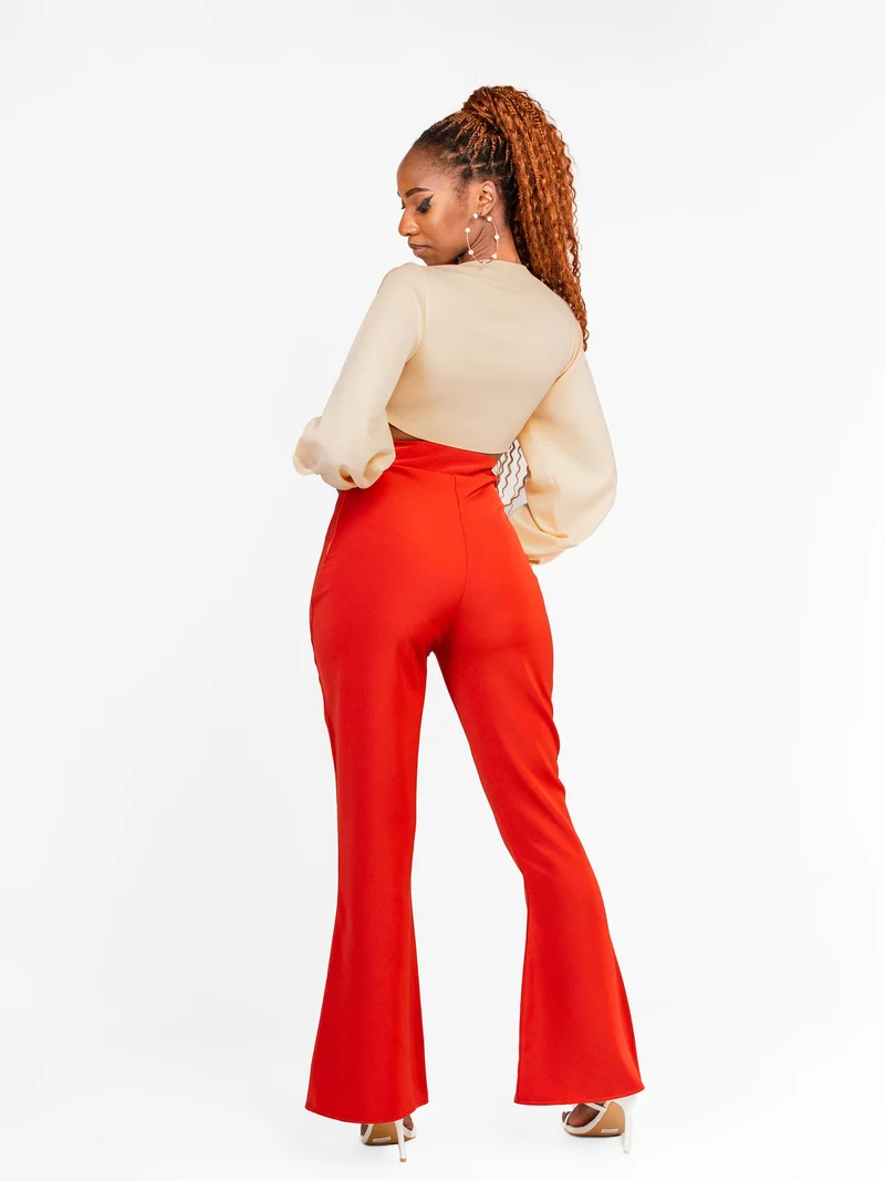 Da'Joy Fashions Andeska Pant Set - Beige / Brown