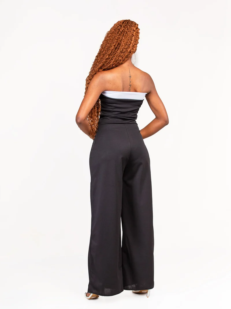 Da'Joy Fashions Amora Jumpsuit - Black / White