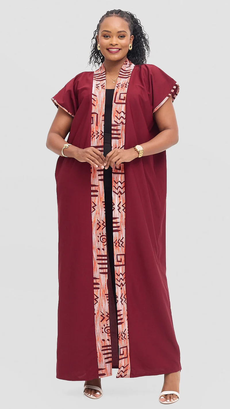 AGAMU Zaila Kimono - Maroon