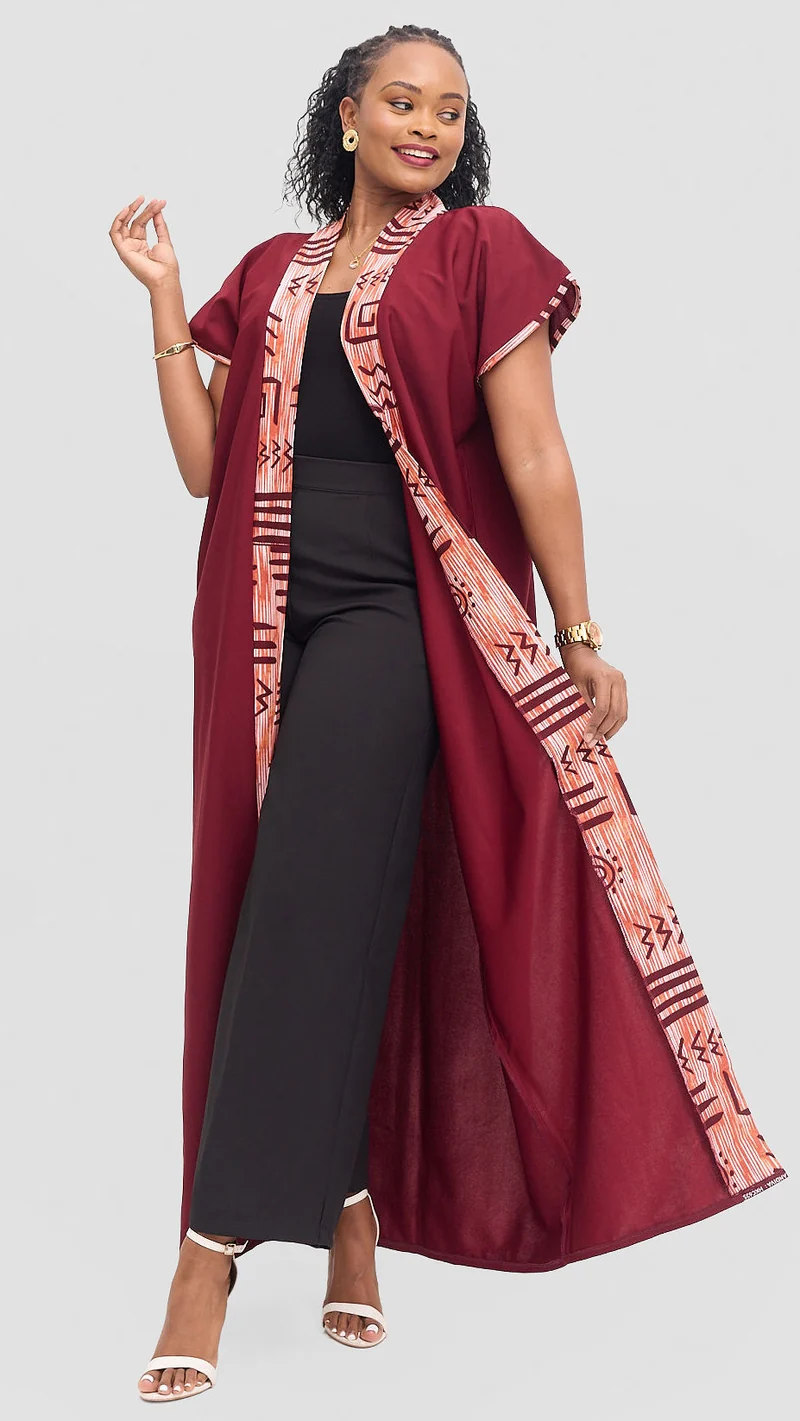 AGAMU Zaila Kimono - Maroon