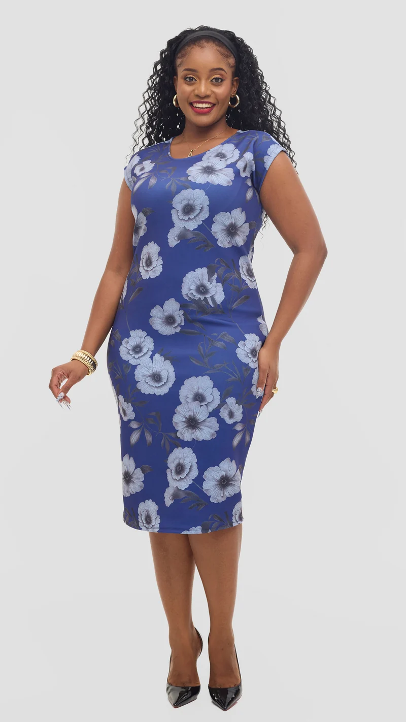 Lizola Charlee Bodycon Dress - Blue