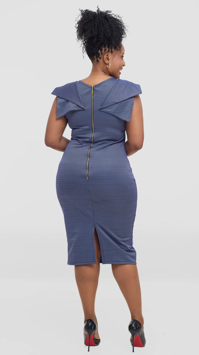 Lizola Celeste Bodycon Dress - Navy Blue