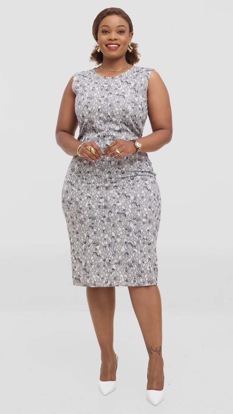 Lizola Poppy Bodycon Dress - Beige