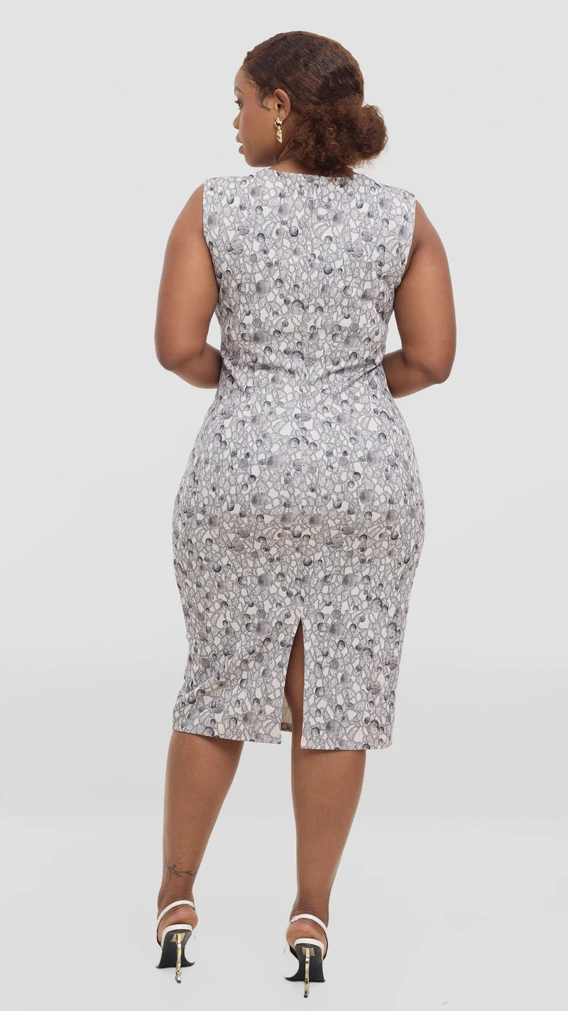 Lizola Poppy Bodycon Dress - Beige