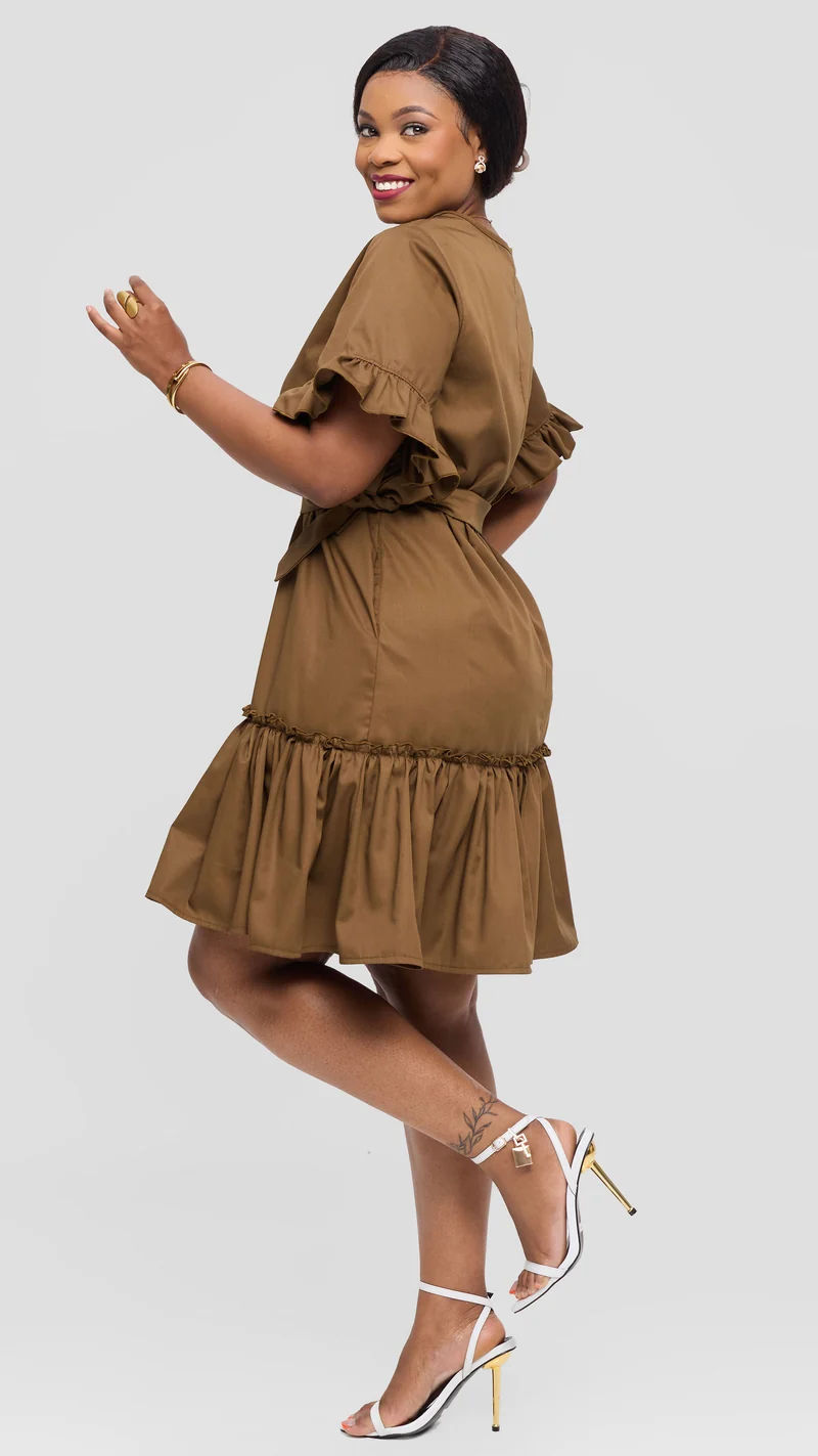 Lizola Sylvia Shift Dress - Brown