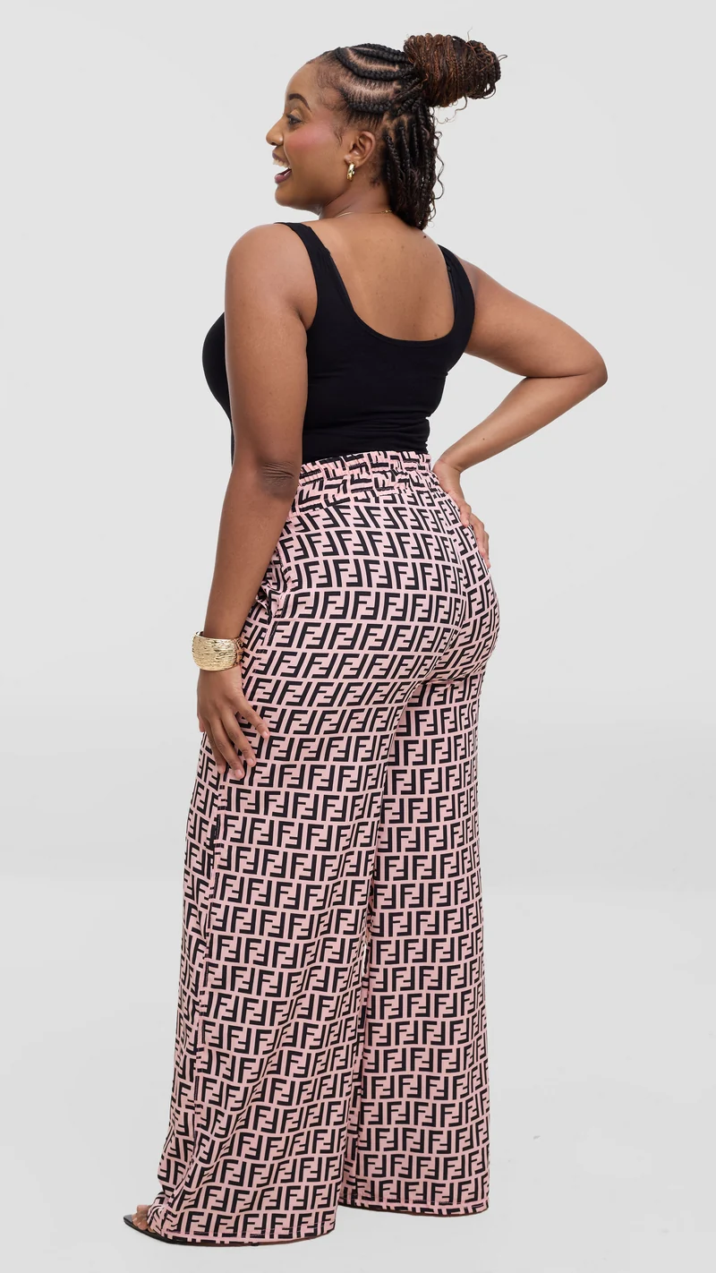 TimyT Urban Wear Soft Glam Pant - Soft Pink / Black Tones