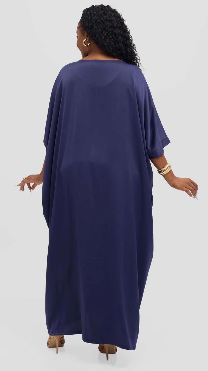 Jolly Fancy Wear Rich Auntie kaftan Dress - Navy Blue