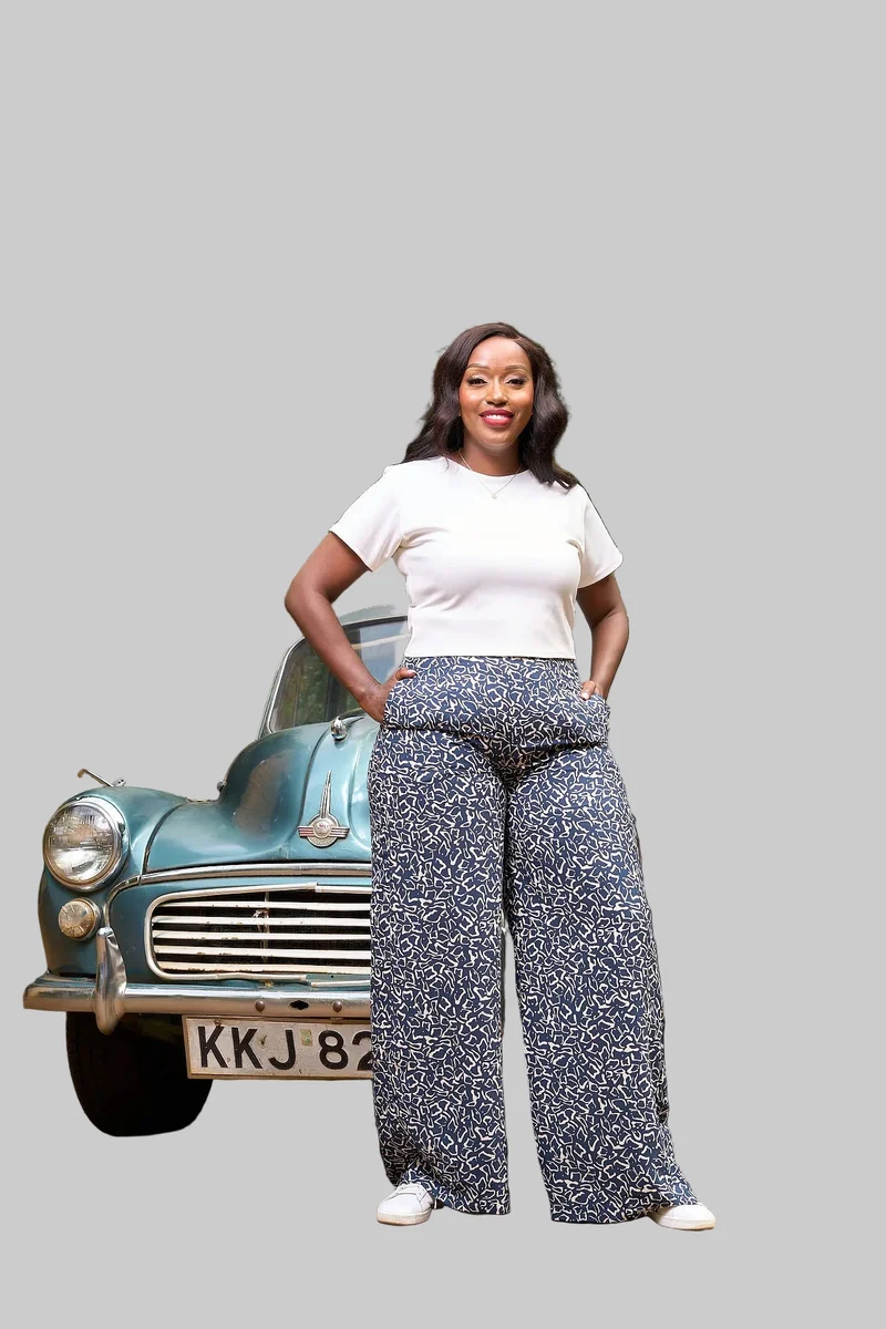 Kakiba Collections Noel Palazzo Pants - Blue / White