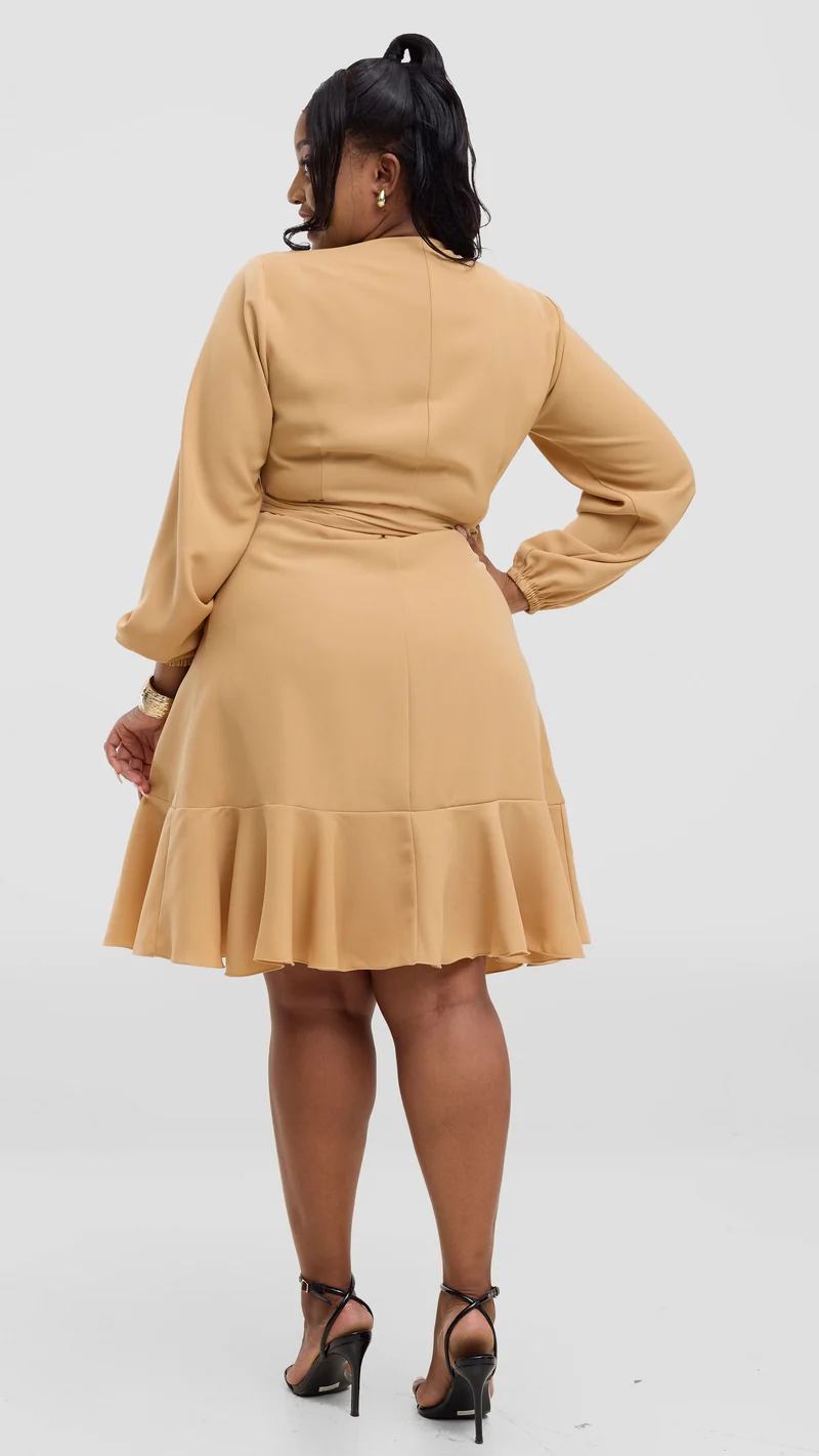 Lizola Brynn Wrap Dress - Beige