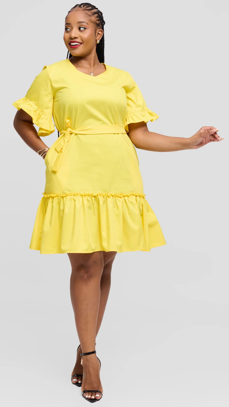 Lizola Sunny Shift Dress - Yellow