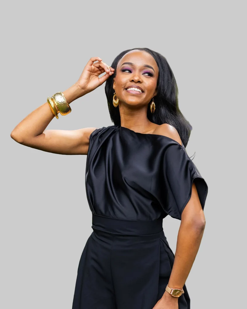 Afriwia Copper Palazzo Set - Black