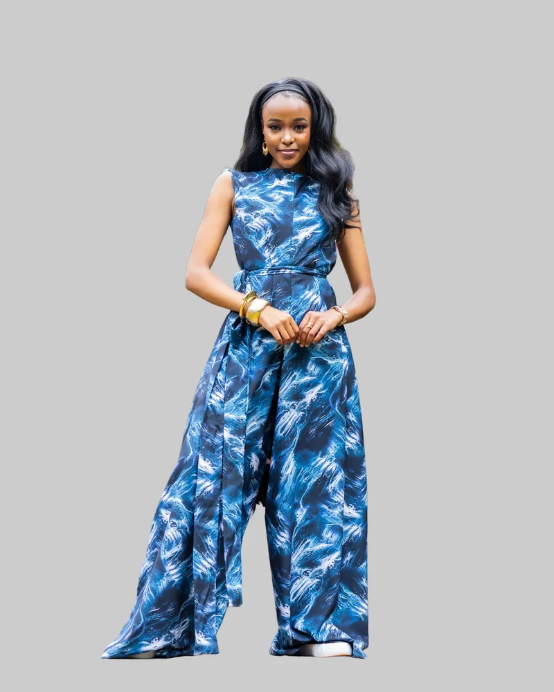 Afriwia Aqua Jumpsuit - Blue