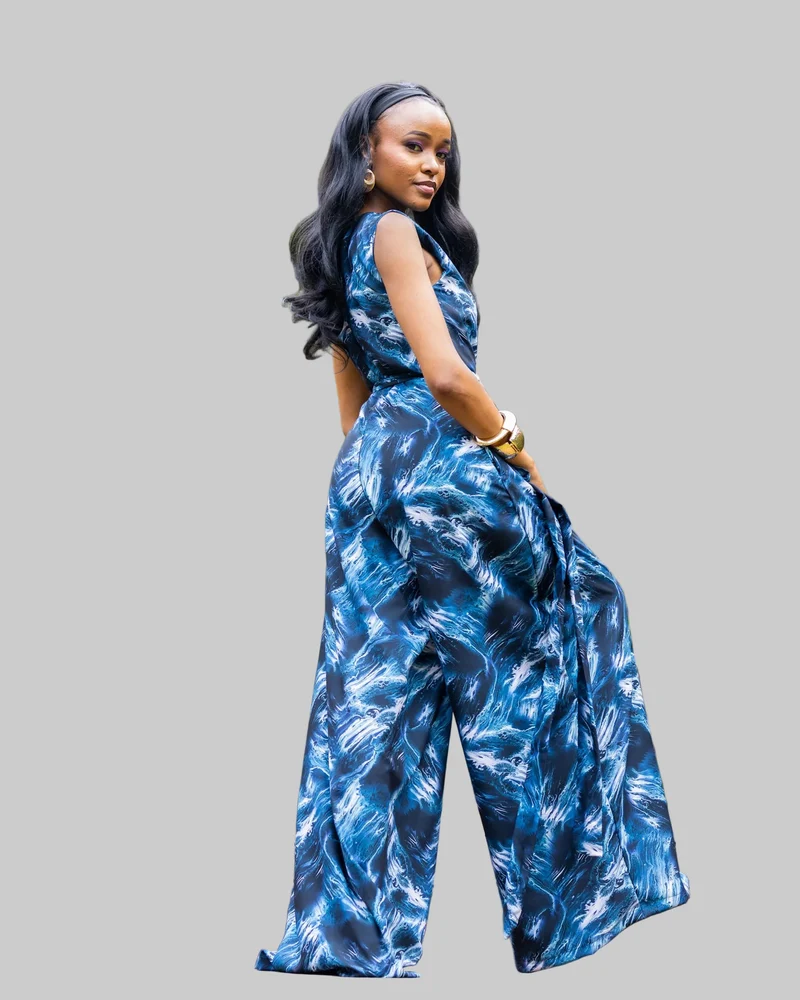 Afriwia Aqua Jumpsuit - Blue