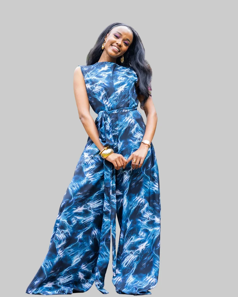 Afriwia Aqua Jumpsuit - Blue