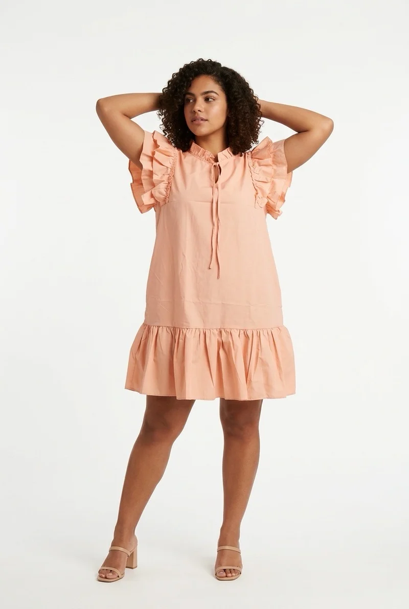 Stylish Sisters Shift Dress - Peach