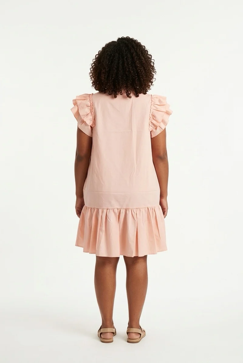 Stylish Sisters Shift Dress - Peach