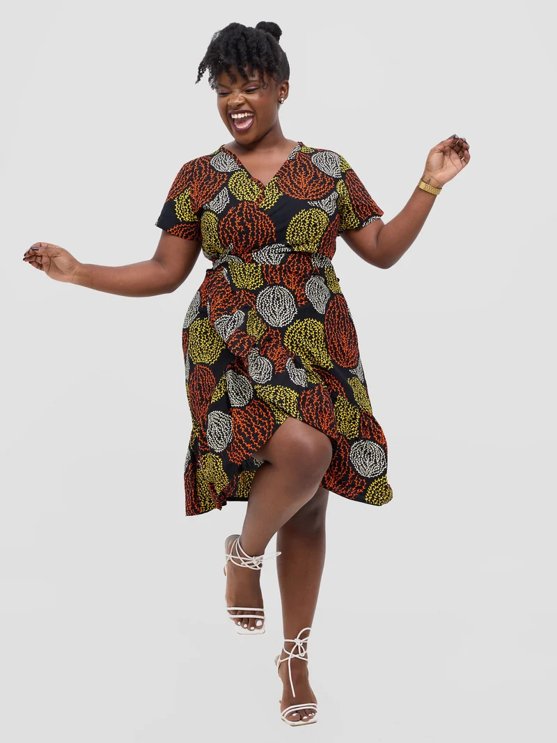Izulu Wrap 2 Dress - Brown