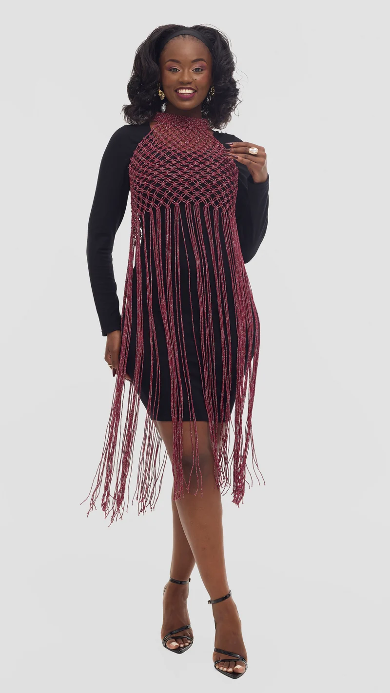 Elan CocoAfrike Zuriya Overlay - Burgundy