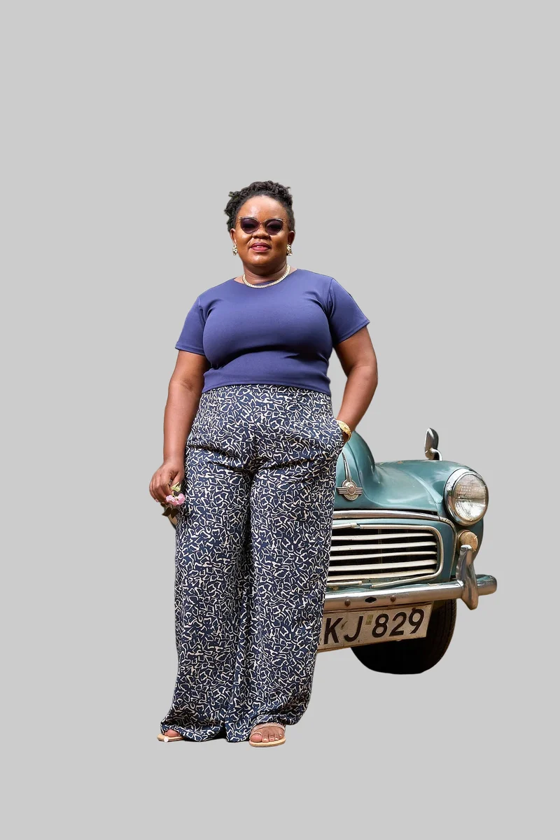 Kakiba Collections Noel Crop Top - Navy Blue