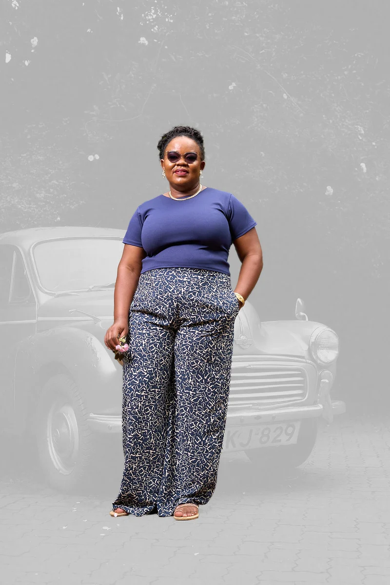 Kakiba Collections Noel Crop Top - Navy Blue