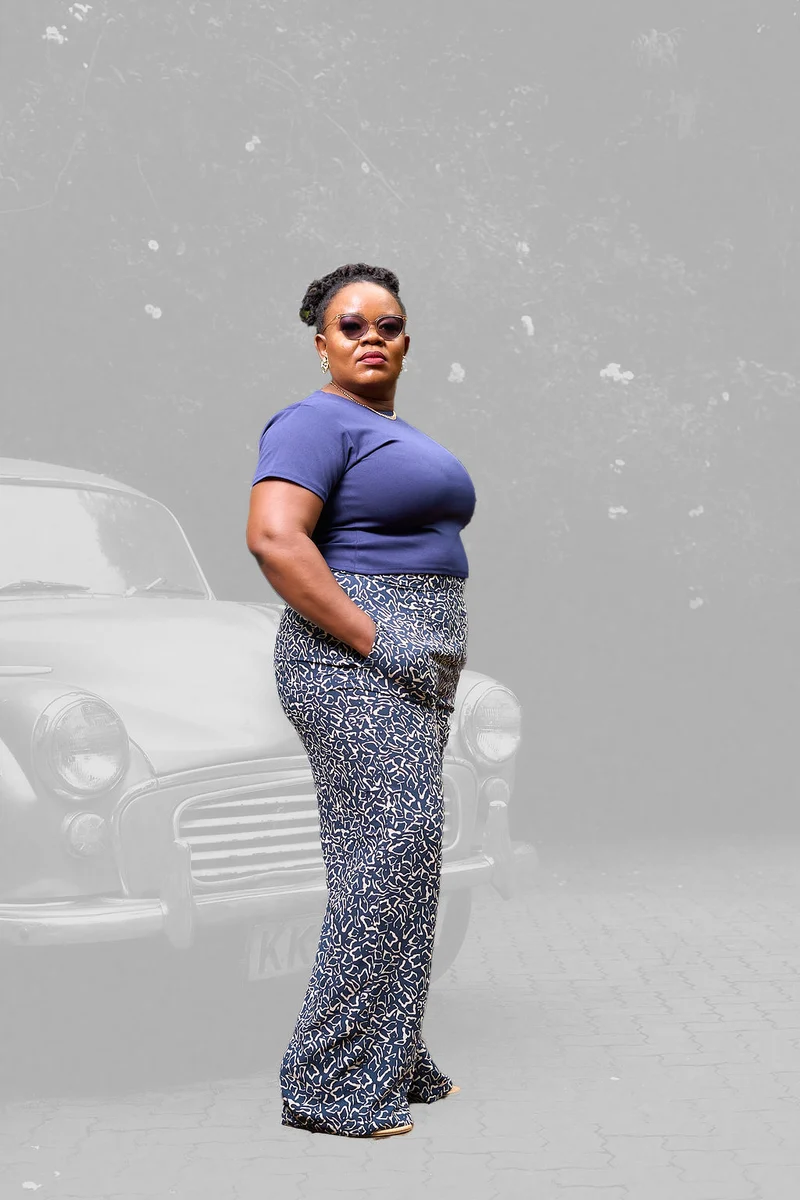 Kakiba Collections Noel Crop Top - Navy Blue