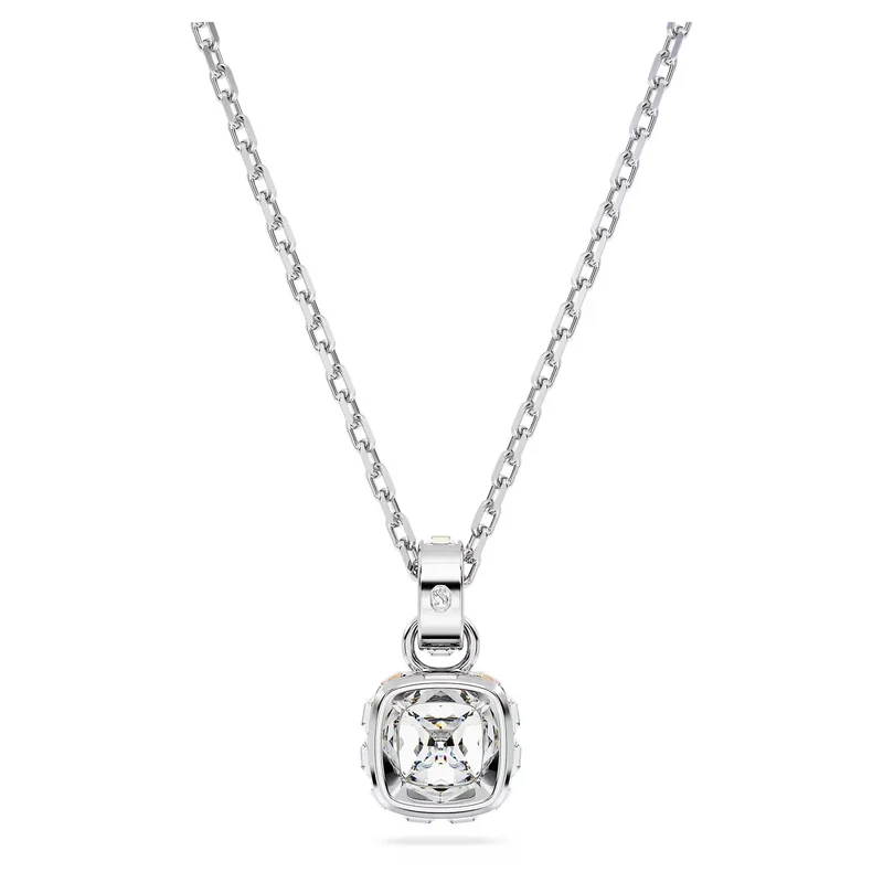 Swarovski Kette mit Anhänger Birthstone April Kissenschliff Weiß 5651704