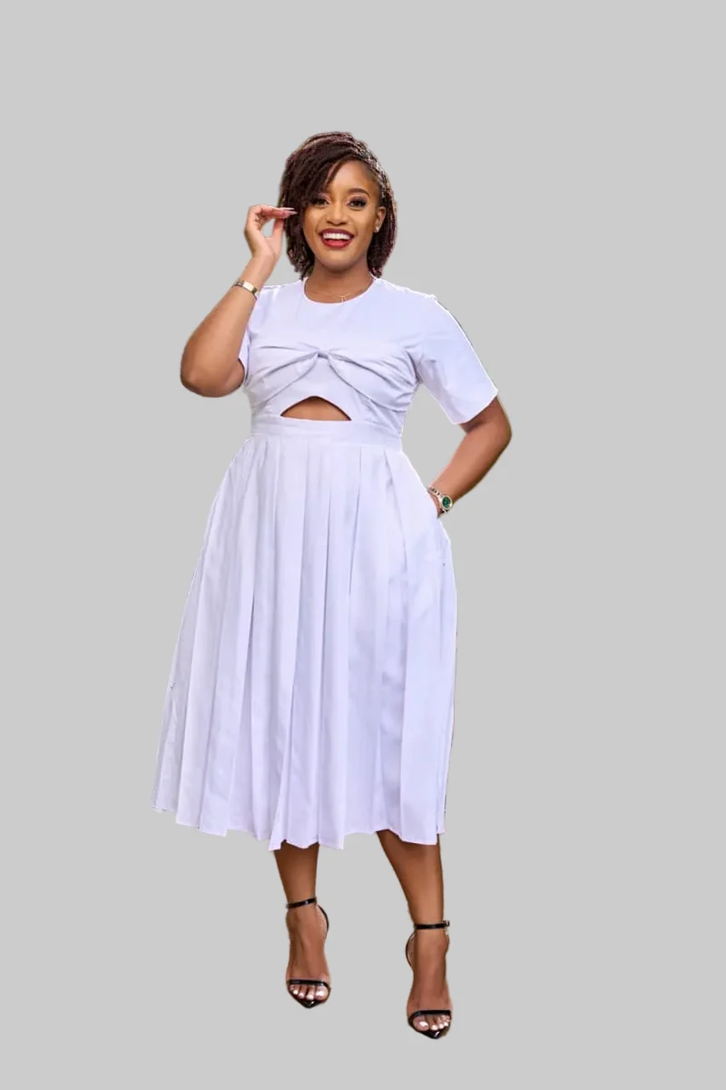 Izulu Maxwell Midi Dress - White