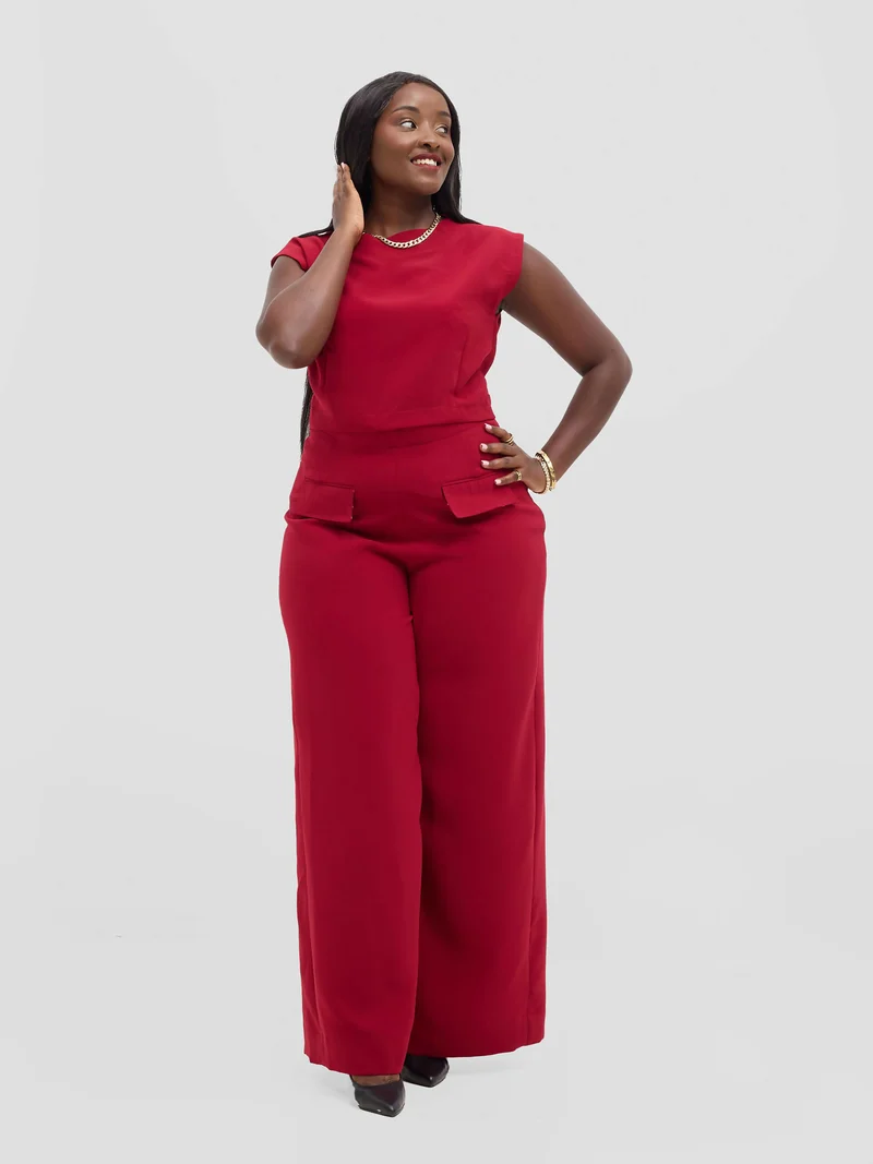 Izulu Wanjiru Set - Wine Red