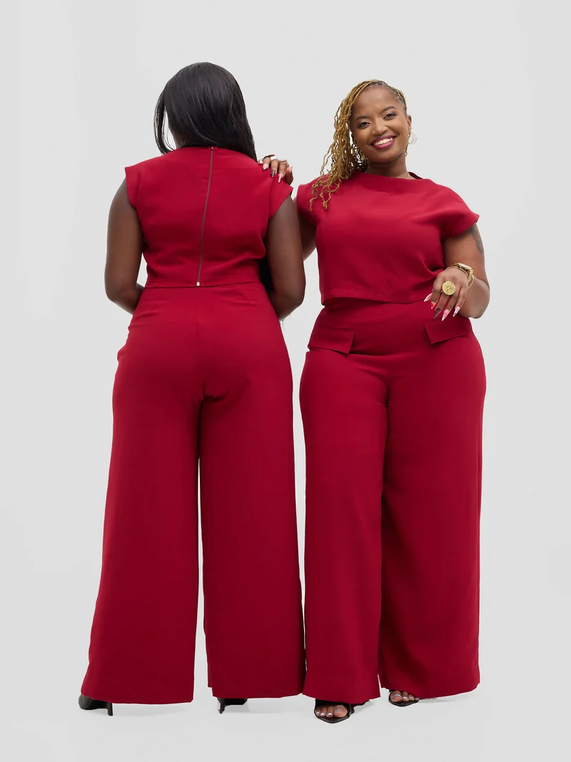 Izulu Wanjiru Set - Wine Red