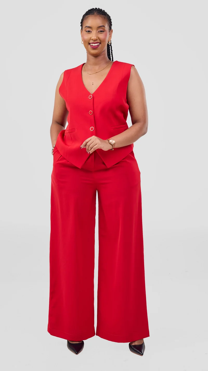 Izulu Sarah Pant Set - Red