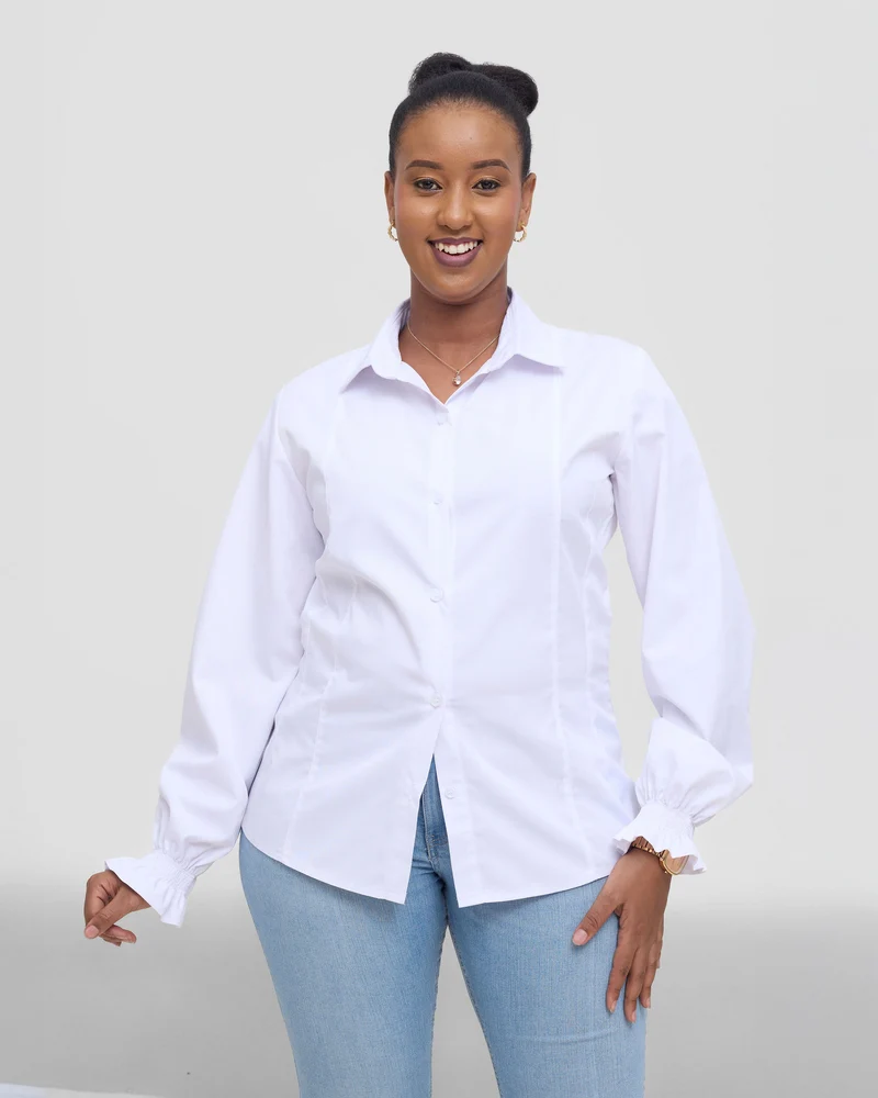 Merli Africa Daisy White Shirt - White