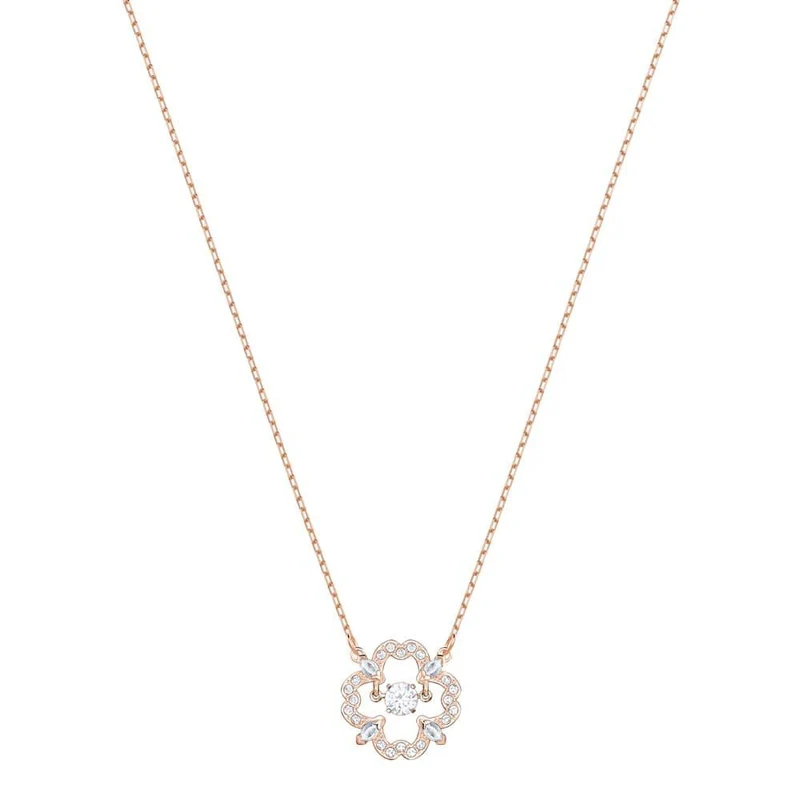 Swarovski Halskette Damen Sparkling Tanz Blume Roségold 5408437