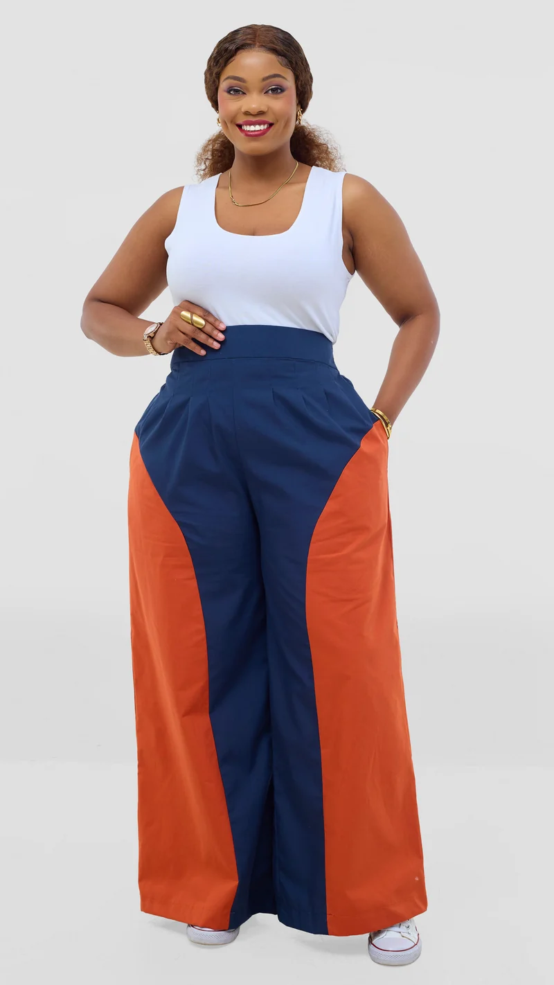 Tuwe bora Mawili Pants - Navy / Orange