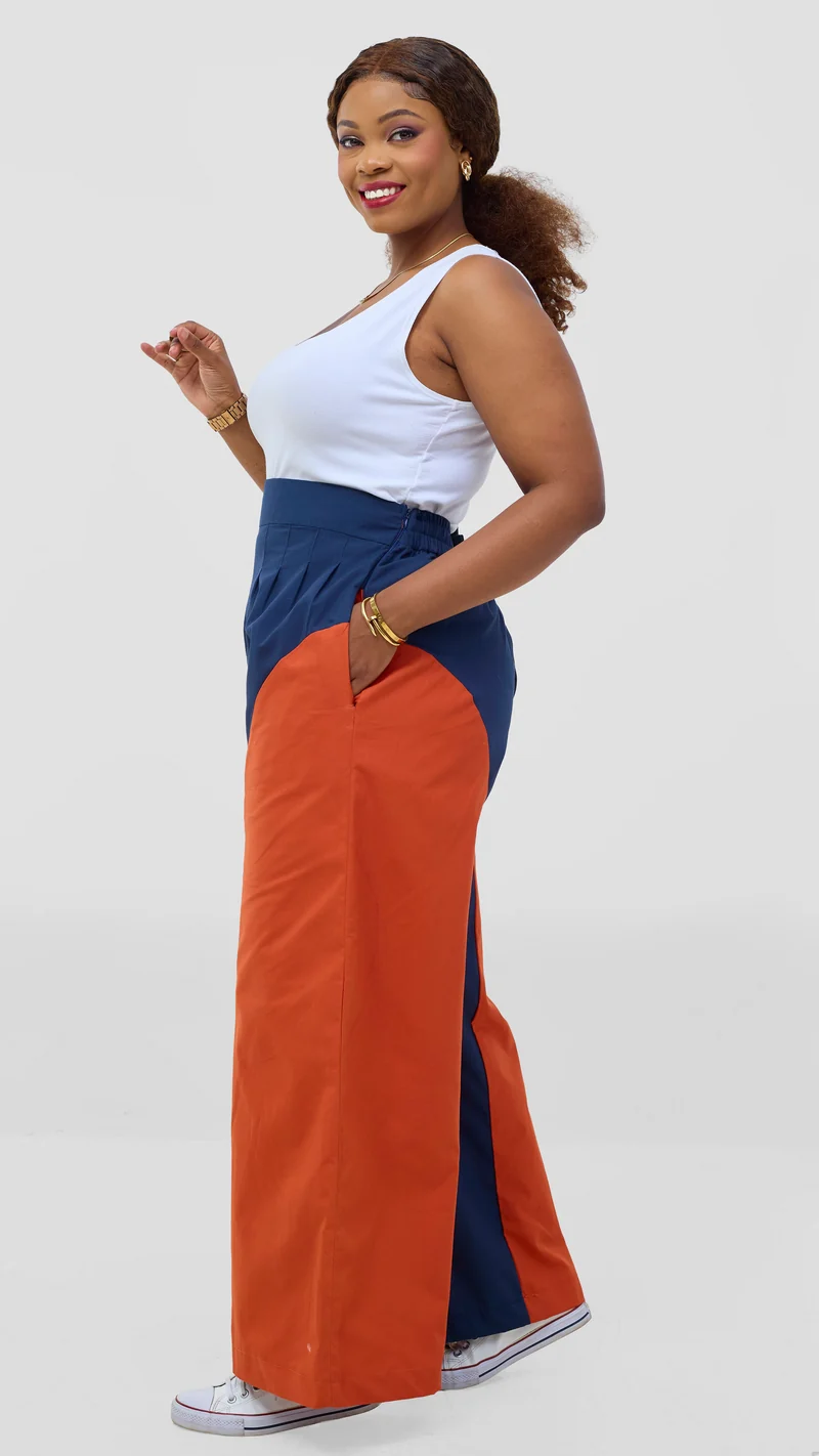 Tuwe bora Mawili Pants - Navy / Orange