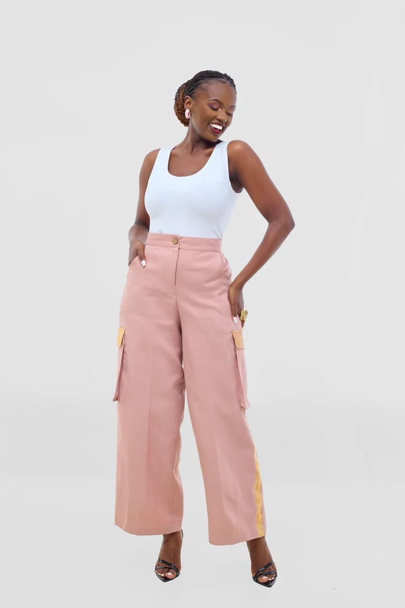 Tuwe Bora Mwendo Pants - Peach