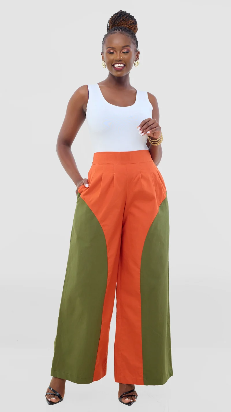 Tuwe bora Mawili Pants - Green / Orange