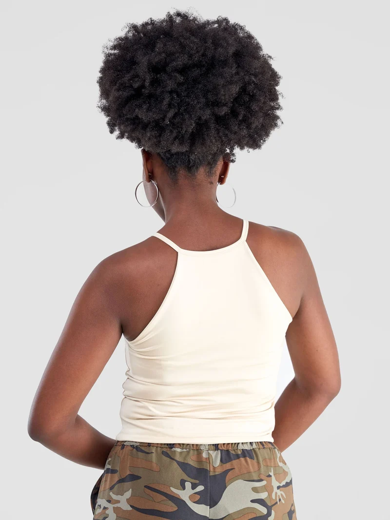 Zoya Yuni Halter Midriff Top - Beige