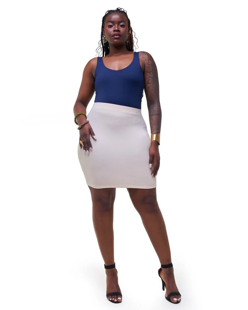 Zoya Party Sleeveless Bodysuit - Navy Blue
