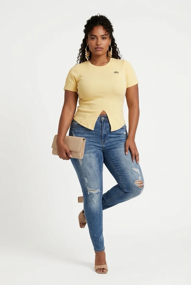 Stylish Sisters Ribbed Sweater Top - Cream
