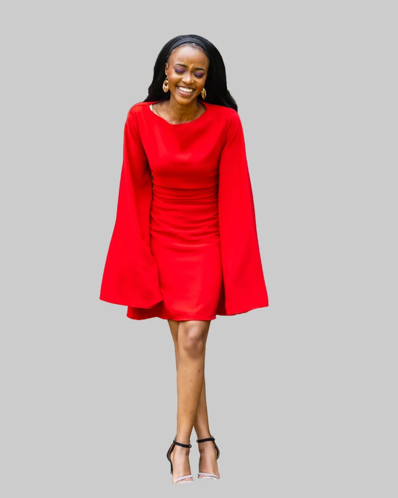 Afriwia Zawadi Shift Dress - Red