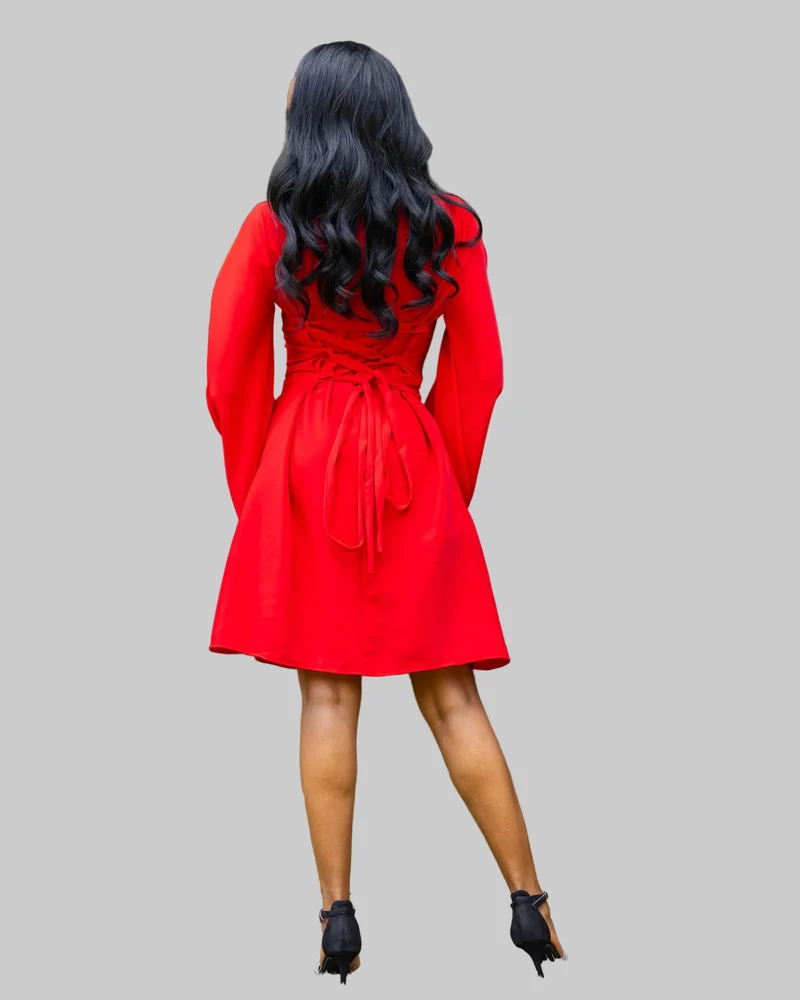 Afriwia Zawadi Shift Dress - Red